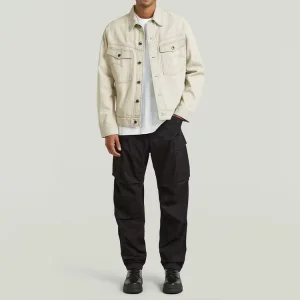Rigid Fabric Eco-Friendly Slim Fit Vintage White Light Bleached Denim Trucker Jacket