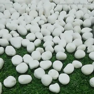 Wholesale Natural Snow White Garden Landscape Pebbles Graval Stone
