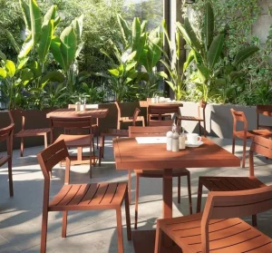 Cadeira de Jantar Minimalista Sem Braços para Restaurante de Hotel