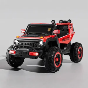 Kids Electric Off Road Vehicle Four Wheel Toy Car with Lights and Sound System for Outdoor Play