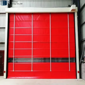 Industrial High Speed Roll up Sliding Stacking PVC Stacked Fast Door