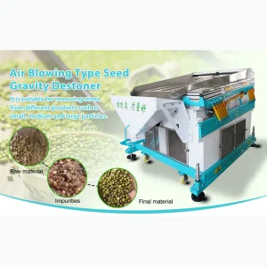 Commercial Grain Seed De-stoner with Adjustable Sieve