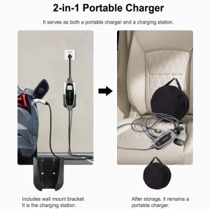 Versatile Portable EV Charger 3.5kw 7kw for Travel &amp; Home Use