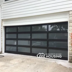 China Factory Supply Popular Full-View Aluminum Sectional Overhead Glass Garage Door for Residential Building