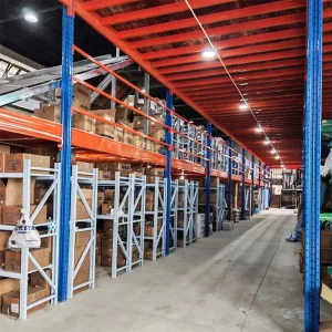 Strong Durability Industrial Multi Tier Solid Steel Plate Platform Storage Shelving System Warehouse Mezzanine Racking