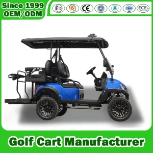 2+2 Seater 4 Passenger Factory Price Club Car Golf Cart Golf Club Cart off Road Street Legal 200cc/300cc/400cc Gas Powered Gasoline Petrol Lifted Golf Cart Manu