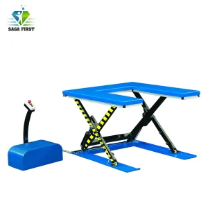 500kg 1000kg U Type Low Profile Electric Lift Table for Pallet