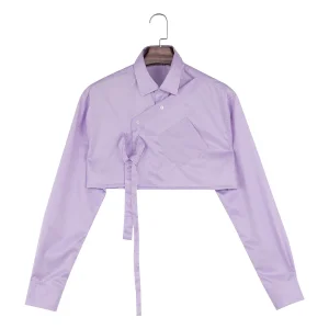 Women's Formal Vintage Slim Solid Blouse Decadent Long Sleeve Poplin Button Woven Front
