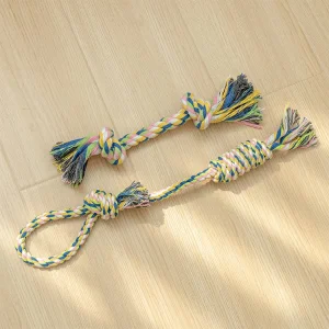 Rena Pet Durable Clean Teeth Interactive Play Chew Polyester and Cotton Dog Rope Toy