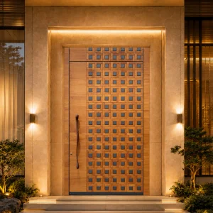 Dezoton Luxury Teak Wood Armored Entry Door