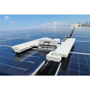 Auto Rail-Clamp Walking PV Module Trackless Cleaning Ai-Driven Robot