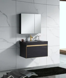 Ss6074 Bathroom Vanity Unit with LED Lighted Mirror Cabinet