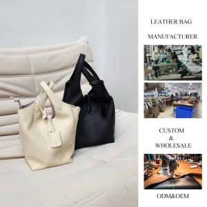 Convertible Tote Handbag Genuine Leather
