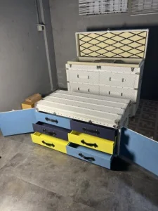 LV Style Trunk Coffee Table 6 Drawer