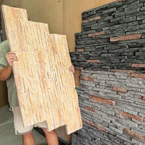 Hand-Painted Faux Pebble Sheets for Swimming Pool Surrounds with Anti-Slip Textured Surface Finish