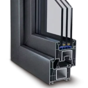 Triple Tempered Glass Casement Window, PVC/UPVC Energy-saving Low-consumption Window, Multiple Colors Available, for Apartments