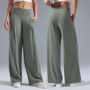 Women's High Waist Straight Leg Yoga Pants