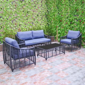 Leisure Garden Wicker Rattan Furniture Bistro Sofa Sets Patio Chair &amp; Sofa Table Outdoor