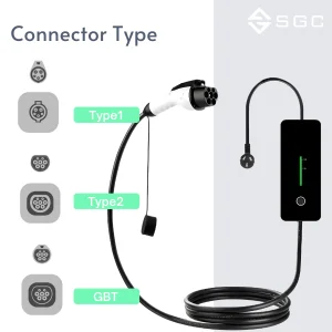 Smart Portable EV Charger Charging Station 3.5kw Level 2 240V with LCD Display and Safe Protection Features