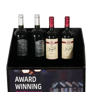 Cardboard Custom Printing Wine Drink Bottles Dump Bins Display Rack