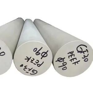 Pure GF30PEEK Rod Manufacturer Imported Fiber Reinforced PEEK Rod Food Grade Anti-Aging Fire Resistant Features for Industrial