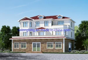 Customized Light Steel Villa Prefabricated Building Three-Storey House V8