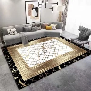 Golden Velvet Carpet Rug