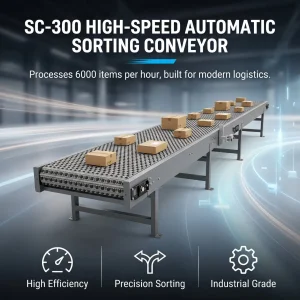 High-Speed Automatic Sorting Conveyor for Logistics Warehouse