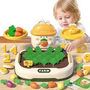 Juego de Equilibrio de Cosecha de Zanahorias para Niños, Juguete de Aprendizaje Matemático