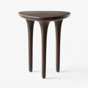 Unique Walnut Finished Side Table