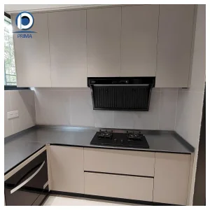 Gabinete de cocina de acero inoxidable personalizado de alta calidad con diseño modular moderno para cocinas de lujo