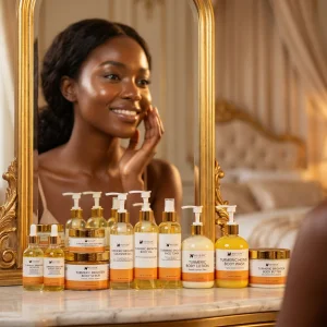 Private Label Turmeric Skincare Set Manufacturer Custom Brightening Anti Aging Face Body Lotion Wholesale Factory