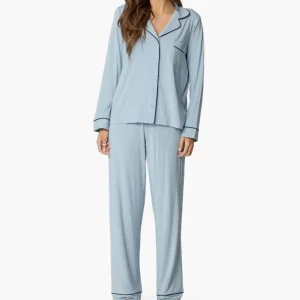 OEM Clothing Manufacturer Elegant Ladies Autumn Winter Loungewear Women's Sleepwear Set Custom Pyjamas Soft Breathable Solid Multi-Season Use Pajamas Set