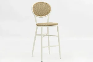 Outdoor Aluminum Bar stool with Teslin Fabric
