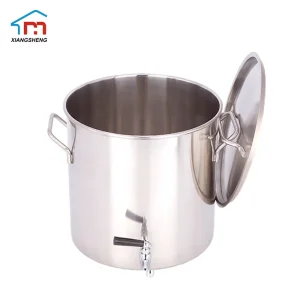 Xiangsheng 50L Stainless Steel Stock Pot with Anti-Overflow Lid and Tap