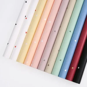 Wholesale Valentine's Day Decoration Flower Shop Waterproof Solid Color Bouquet Flower Wrapping Packaging Paper