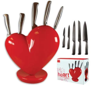 Amazing Heart Knife Block Red (HKB1223)