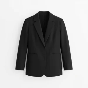 Men's Classic Black Woolen Tailored Blazer