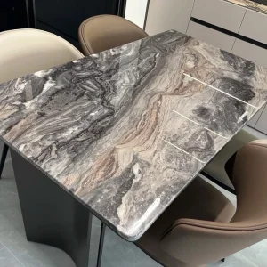 Solid Texture Customization Artificial Red Marble for Bar Countertop