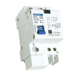 Dz47le-63 Residual Current Circuit Breaker RCD 1p+N 2p 3p 3p+N 4p 230V 400V 30mA 50mA 100mA 300mA Dz47le Residual Current Device