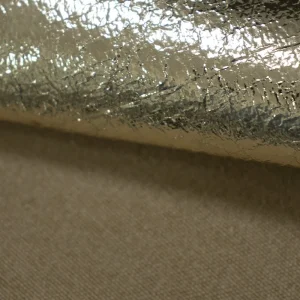 Sparkling Pearl Silver Burst PU Leather for Crafting