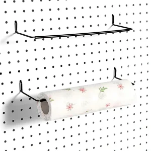 Paper Towel Holder for Pegboard, Extendable, 2 Packs, Black