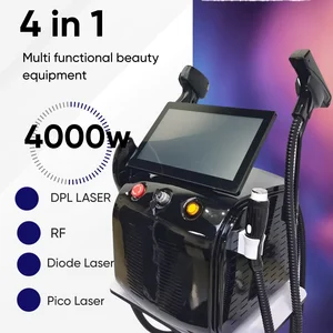 4 In 1 Desktop Soprano Laser 808 Diode Tattoo Pico NdYag Titanium Multifunctional Portable Beauty Equipment Hair Removal Machine