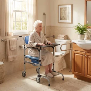 Dinglian Dl-6022t Rolling Medical Wheelchair Commode Bath Mobility Equipment