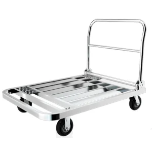 Logistics Flatbed Pushcart Square Tube Folding Mobile Portable Hand Truck Cart Trolley