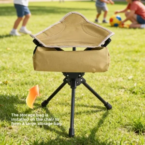 Outdoor Camping Portable Triangular Stacking Swivel Folding Stool