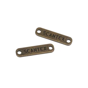 Custom Imitation Bronze Color Brass Metal Logo Tags for Garments