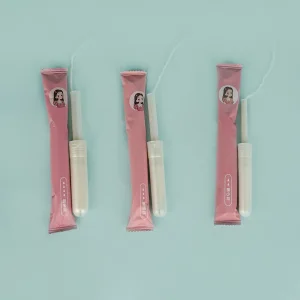 Atacado a Granel 100% Algodão Orgânico Absorvente Menstrual Cateter Vaginal Aplicador de Absorventes