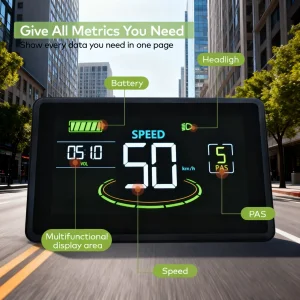 24V-72V Waterproof E-Bike LCD Panel Digital Meter Cycling Accessory