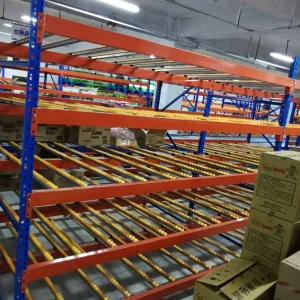 Heavy Duty Durable Gravity Modular Carton Flow Rack Anti-Slip Rollers Adjustable Height ISO Standard Cold Rolled Steel Flow Rack